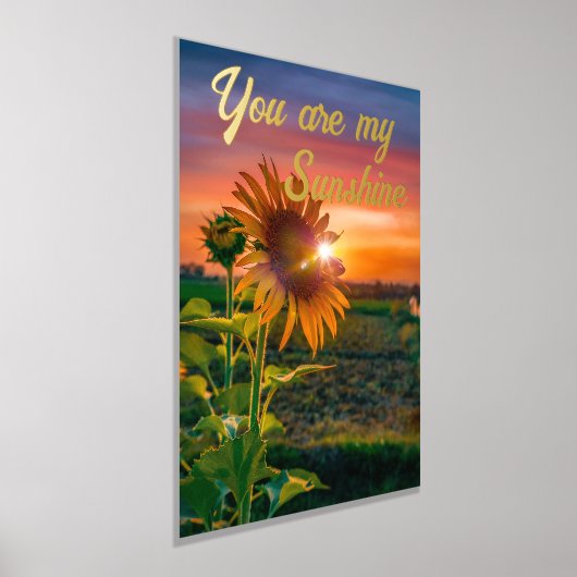 ひまわり日没フォトマイサンシャイン 箔ポスター (レイダウン)