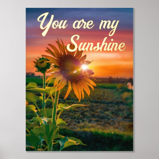 ひまわり日没フォトマイサンシャイン 箔ポスター (正面)