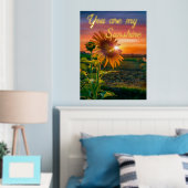 ひまわり日没フォトマイサンシャイン 箔ポスター (インサイチュ (寝室))