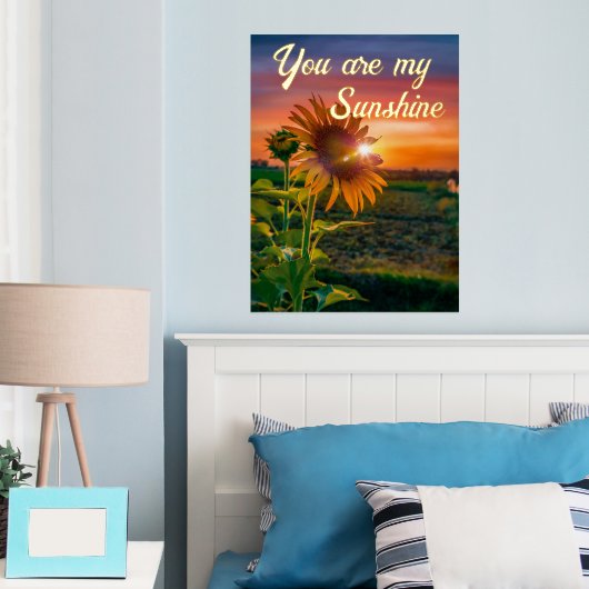 ひまわり日没フォトマイサンシャイン 箔ポスター (インサイチュ (寝室))