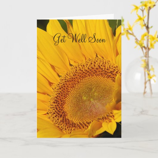 ひまわり早く治る カード (黄色い花)