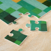 ひまわり明るいフローラピクセルアート ジグソーパズル (側面)