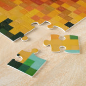 ひまわり明るいフローラピクセルアート ジグソーパズル (側面)