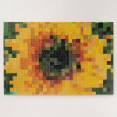ひまわり明るいフローラピクセルアート ジグソーパズル (横)