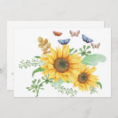 ひまわり春のホリデーカード シーズンカード (正面/裏面)