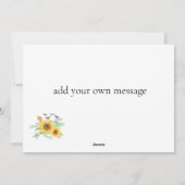 ひまわり春のホリデーカード シーズンカード (裏面)