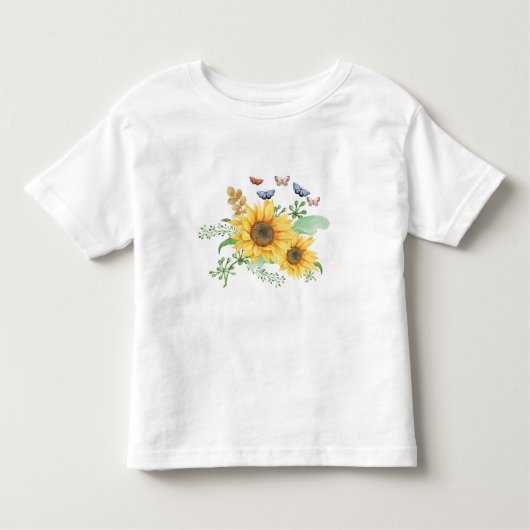 ひまわり春の幼児Tシャツ トドラーTシャツ (正面)