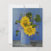 ひまわり春の結婚式招待状 招待状 (裏面)