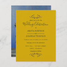 ひまわり春の結婚式招待状