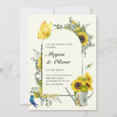 ひまわり春の結婚式 招待状 (正面)