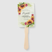 ひまわり春ピンク結婚フローラサンキュー ハンドファン (正面)