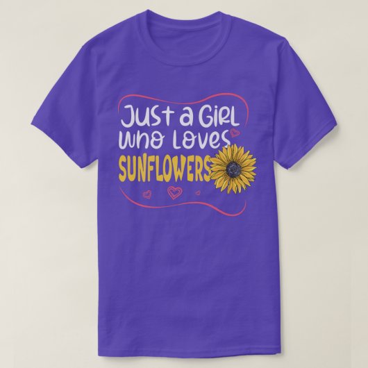 ひまわり春庭師 – 愛する女の子 Tシャツ (デザイン正面)