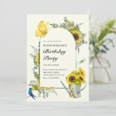 ひまわり春誕生日 招待状 (スタンド正面)