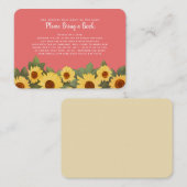 ひまわり春赤ちゃんシャワーお願い本を持って 名刺 (正面/裏面)
