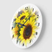 ひまわり時間 ラージ壁時計 (傾斜)