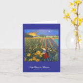 ひまわり月 カード (黄色い花)