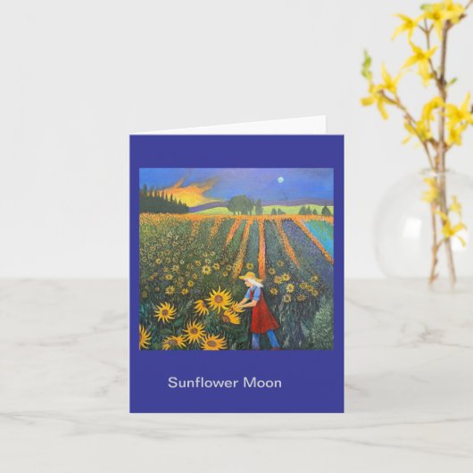 ひまわり月 カード (黄色い花)
