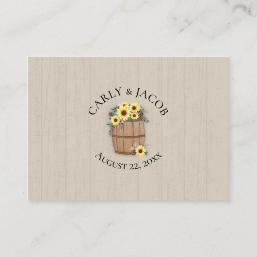 ひまわり木のバレルWebサイト情報 名刺 (裏面)