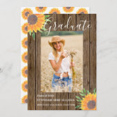 ひまわり木写真卒業発表 招待状 (正面/裏面)