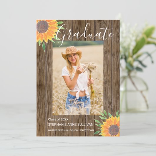 ひまわり木写真卒業発表 案内状 (スタンド正面)