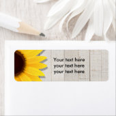 ひまわり木製素朴国産住所 シール (インサイチュ)