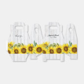 ひまわり木製背景結婚式の引き出物箱 フェイバーボックス (折り畳みなし)