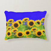 ひまわり枕ウクライナ国旗の色 – 自由 アクセントクッション (正面)