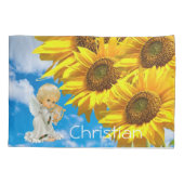 ひまわり枕ケース、フローラベビー天使 枕カバー (裏面)