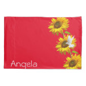 ひまわり枕ケース、フローラ鳩 枕カバー (裏面)