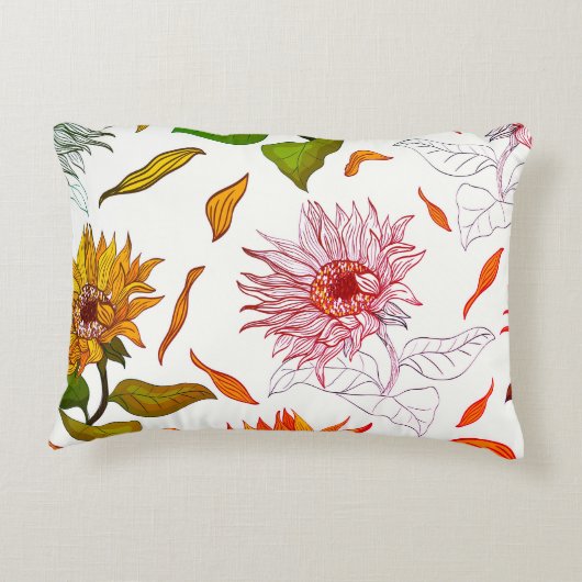 ひまわり枕 アクセントクッション (裏面)