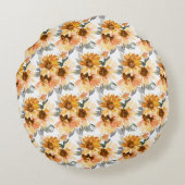ひまわり枕 ラウンドクッション (裏面)