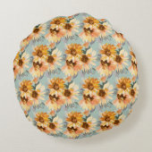 ひまわり枕 ラウンドクッション (裏面)