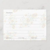 ひまわり柄ブライダルシャワーレシピカード エンクロージャーカード (裏面)