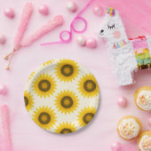 ひまわり柄 ペーパープレート (パーティー)