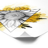 ひまわり柱 – ユニークおもしろい誕生日 フォトプリント            (角)