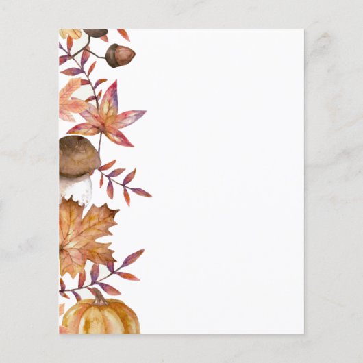 ひまわり栗かぼちゃ結婚のフライヤー チラシ (裏面)