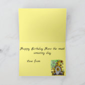 ひまわり格言誕生日 カード (内部)