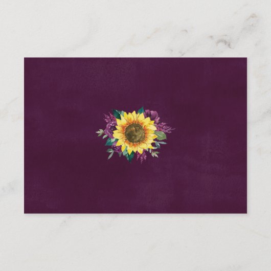 ひまわり梅バラフローラ結婚披露宴 エンクロージャーカード (裏面)