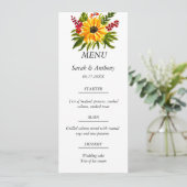 ひまわり植物性フローラ秋の結婚式食品 メニュー (スタンド正面)