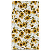 ひまわり植物模様 スモールペーパーバッグ (裏面)
