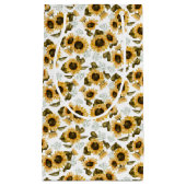 ひまわり植物模様 スモールペーパーバッグ (正面)