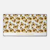 ひまわり植物模様 デスクマット (正面)