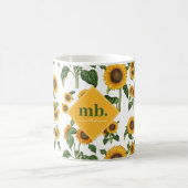 ひまわり植物観葉緑 コーヒーマグカップ (中央)