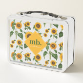 ひまわり植物観葉緑 メタルランチボックス (裏面)