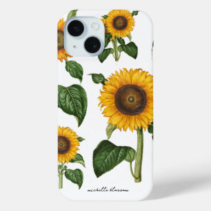 ひまわり植物観葉緑 iPhone 15ケース