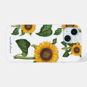 ひまわり植物観葉緑 iPhone 15ケース (裏面横)
