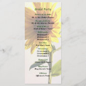 ひまわり楽しむ太陽結婚式 プログラム (裏面)