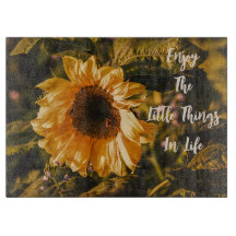 ひまわり楽しむ小さなものガラス板