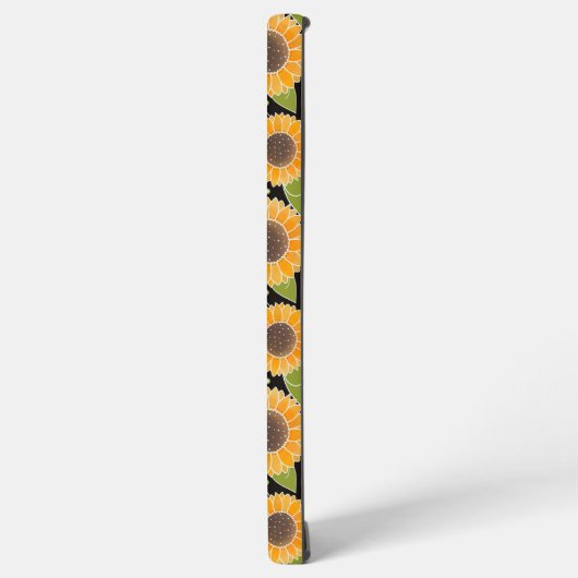 ひまわり模様おもしろいフローラ刺激 SAMSUNG GALAXYケース (左側面)