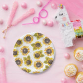 ひまわり模様パーティー紙プレート ペーパープレート (パーティー)